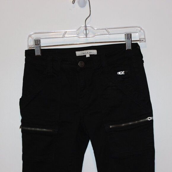 Joie Black  Zipper Front Skinny Denim Jeans Women's Size 25 - Picture 3 of 15